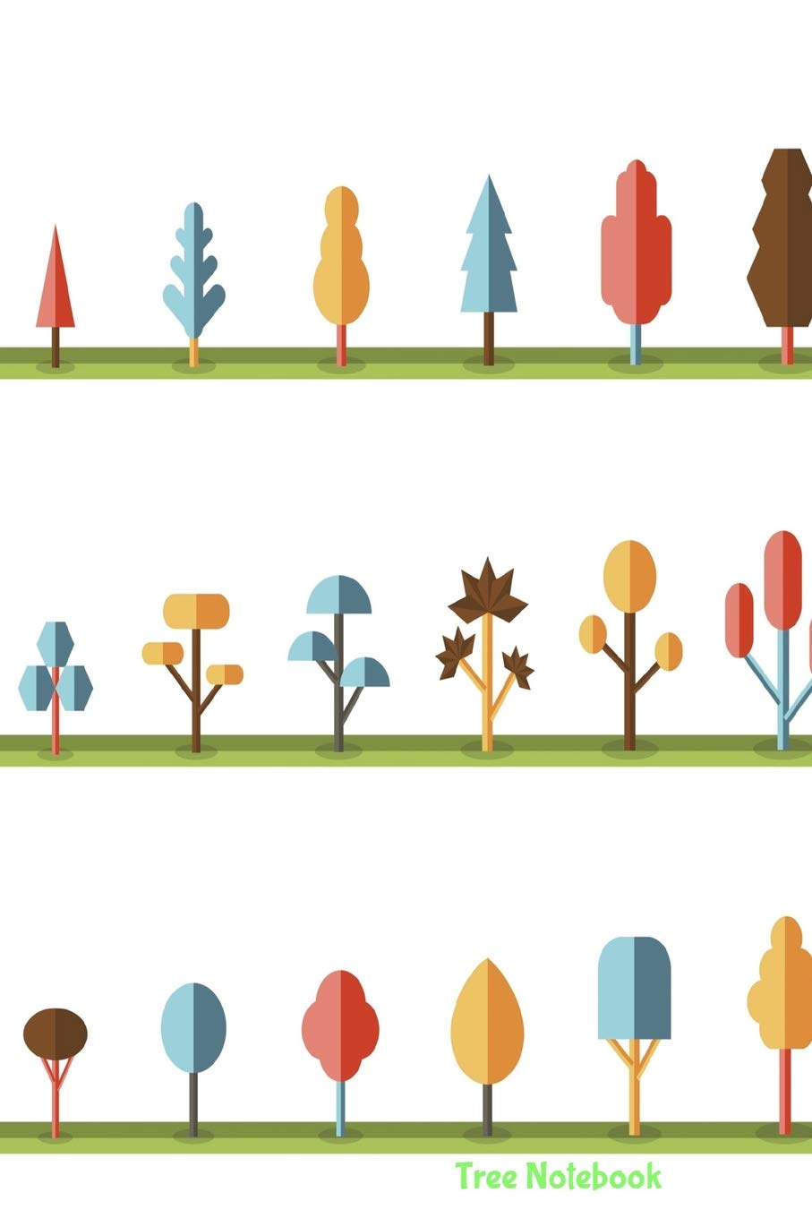 Tree Notebook: Trees & Plants Cover: Writing Journal Style Lined Ruled Pages: Minimalist Designed: 6 x 9 Soft Cover With Cream Paper For Note Taking & To Do Lists: Matte Finish Garden & Plants