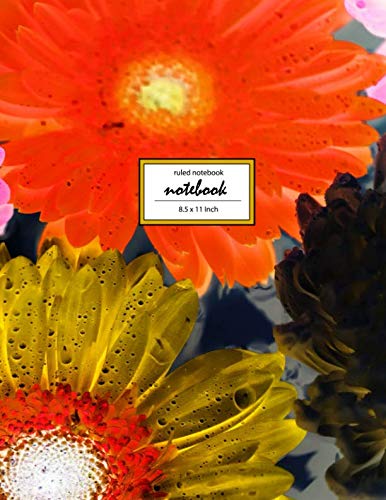 Notebook: Flowers and me 42 - Ruled Notebook - (8.5 x 11 inches) Large - 110 Pages Essays & Short Stories