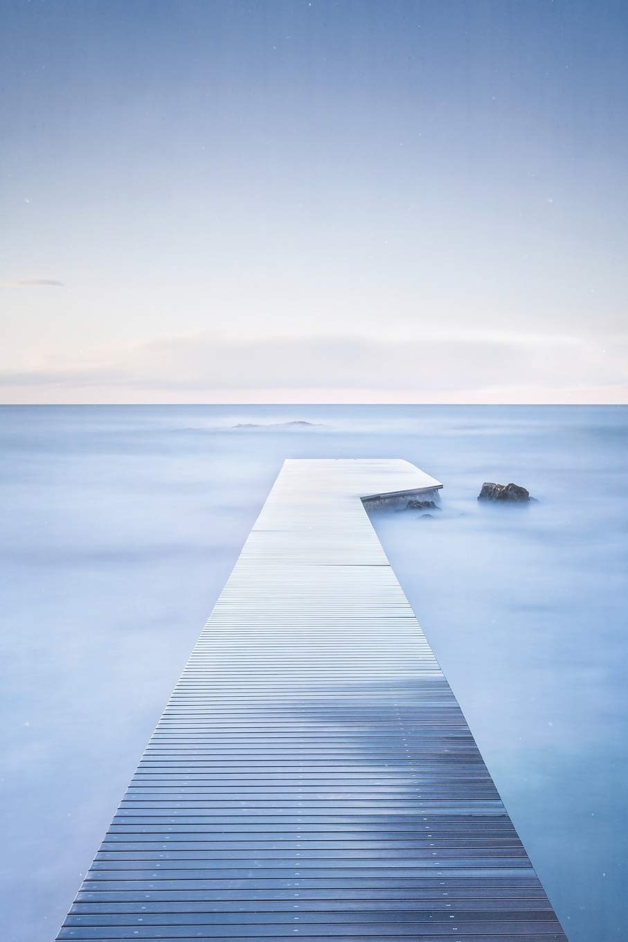 Notebear: Wooden Pier, Rocks And Calm Sea On Long Exposure Journal (Travel Notebook & Diary with Alternate Blank & Lined Pages, Band 67) Books