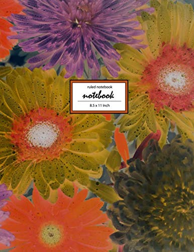 Notebook: Flowers and me 48 - Ruled Notebook - (8.5 x 11 inches) Large - 110 Pages Essays & Short Stories