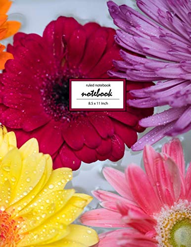 Notebook: Flowers and me 50 - Ruled Notebook - (8.5 x 11 inches) Large - 110 Pages Essays & Short Stories