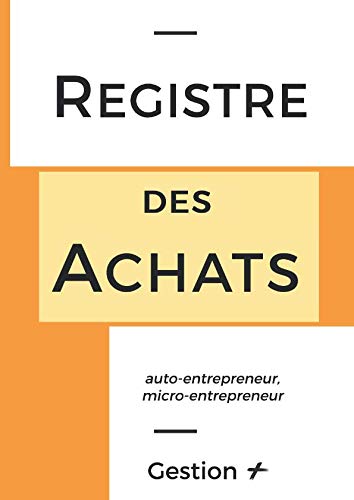 Registre des Achats auto-entrepreneur / micro-entrepreneur Business, Finance & Career