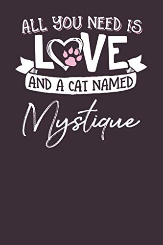 All You Need is Love and a Cat Named Mystique: 6x9 Cute Mystique Cat Name Notebook Journal Gift for Cat Lovers Owners Books