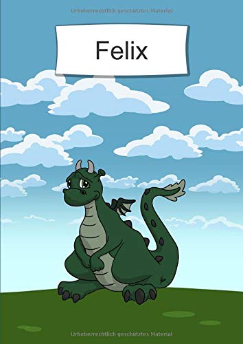 Felix: Personalisiertes Notizbuch | Softcover | 120 Seiten | blanko / nummeriert | Notebook | Tagebuch | Diary | Bullet Journal | Scrapbook | Geschenkidee | DIN A4 Non-fiction