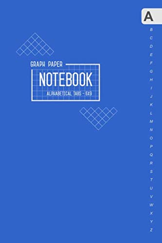 Graph Paper Notebook Alphabetical Tabs 6x9: Medium Journal Organizer with A-Z Index Sections | 1/5 Inch Squares - 5x5 Quad Ruled | Smart Design Black Film, Art & Culture