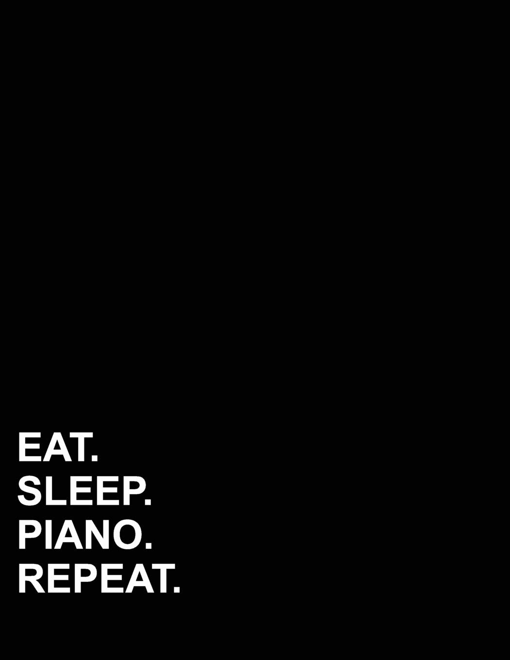 Eat Sleep Piano Repeat: Graph Paper Notebook: 1/2 Inch Squares, Blank Graphing Paper with Borders (Graph Paper Notebook: 1/2 Inch Squares With Border, Band 35) Contemporary literature