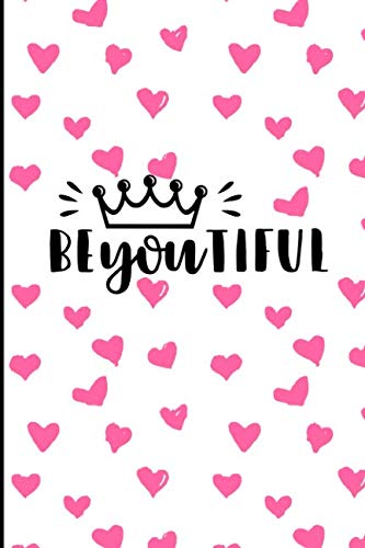 BeYOUtiful: Personal Daily Food and Exercise Journal (Sleep, Activity, Water, Meal Tracker) for Weight Loss & New Habits/Goals - 120 pages, 8 weeks, 6x9, Pink Hearts (Daily Trackers, Band 6) Health, Nutrition & Fitness