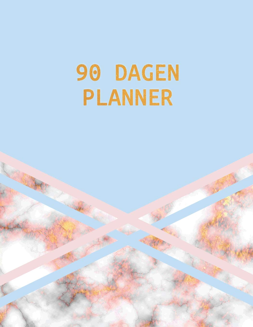 90 Dagen Planner: De Ideale Organizer | Cyaan Blauw Roze Goud Marmer Mozaïek Design | Agenda Voor 3 Maanden | Plan de Komende 12 Weken Business, Finance & Career