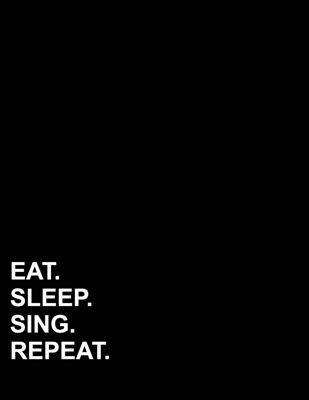 Eat Sleep Sing Repeat: Graph Paper Notebook: 1/2 Inch Squares, Blank Graphing Paper with Borders (Graph Paper Notebook: 1/2 Inch Squares With Border, Band 91) Contemporary literature