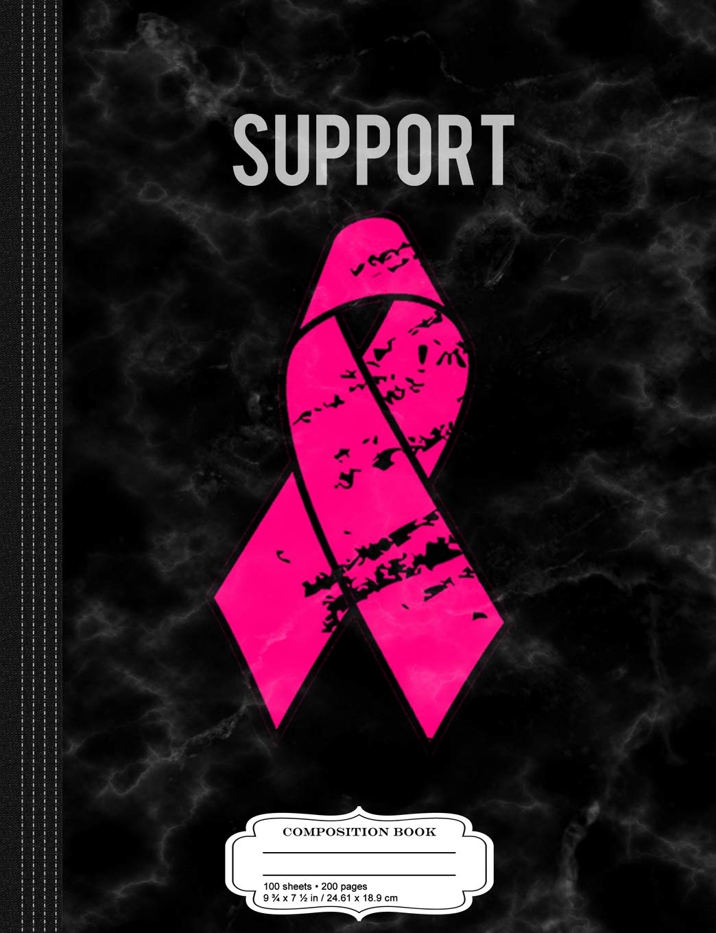 Breast Cancer Awareness Pink Ribbon Composition Notebook: College Ruled 9¾ x 7½ 100 Sheets 200 Pages For Writing Business, Finance & Career