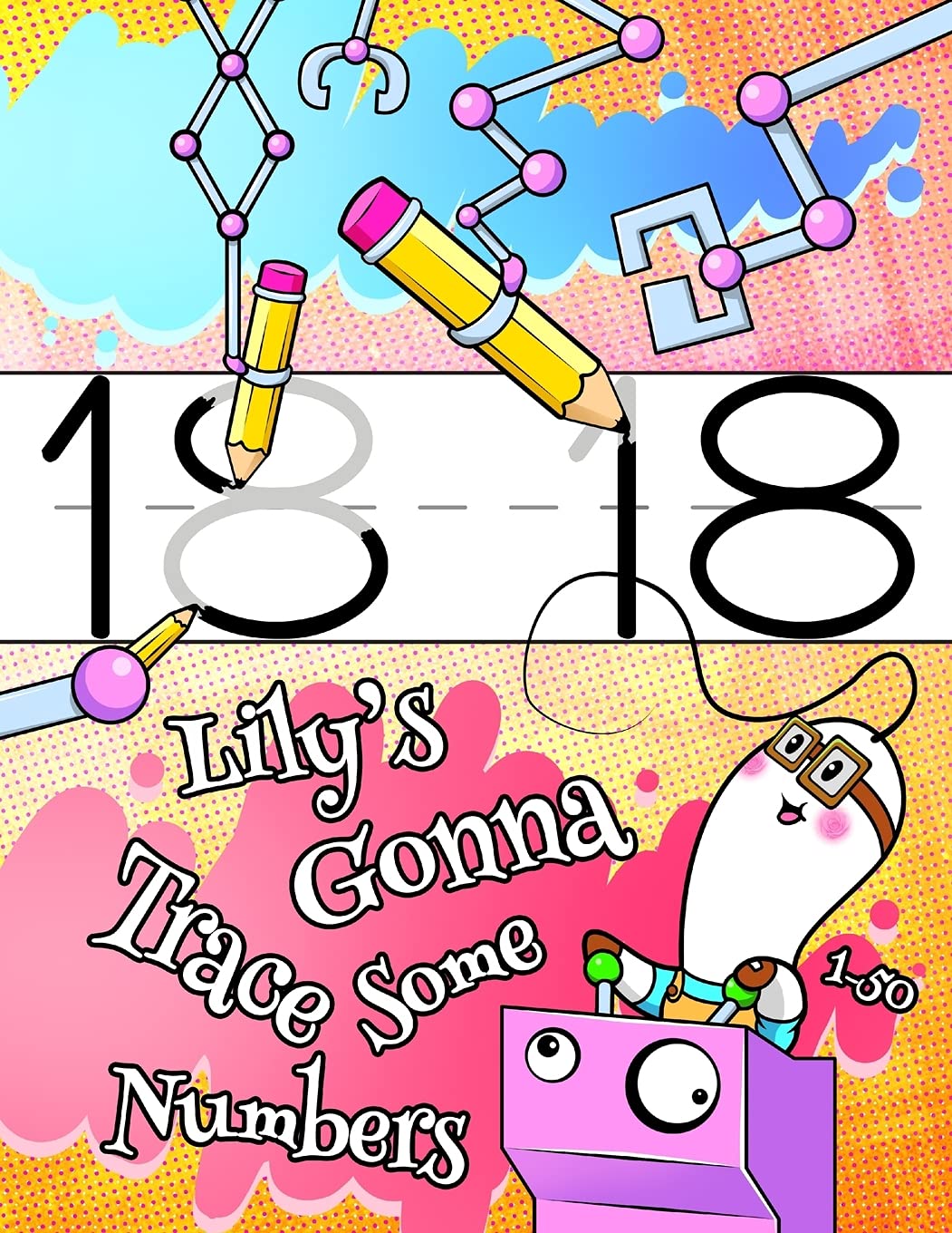 Lily's Gonna Trace Some Numbers 1-50: Personalized Primary Tracing Workbook for Kids Learning How to Write Numbers 1-50, Practice Paper with 1" Ruling ... in Preschool, Kindergarten and First Grade Non-fiction
