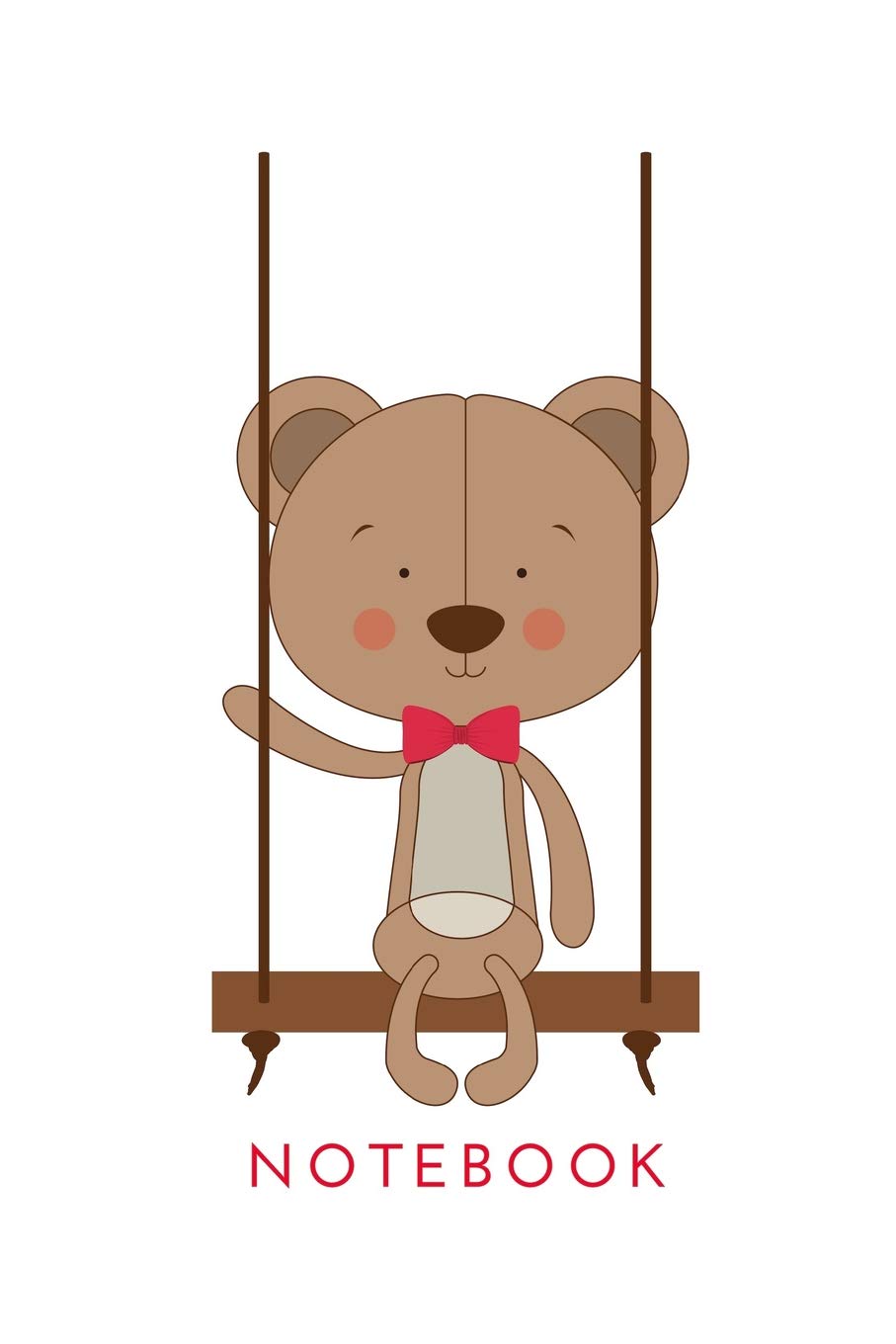 Cute Swing Teddy Bear: Blank Lined Composition Notebook/Journal, 150 Page, Matte Finish, 6x9, Softcover Books