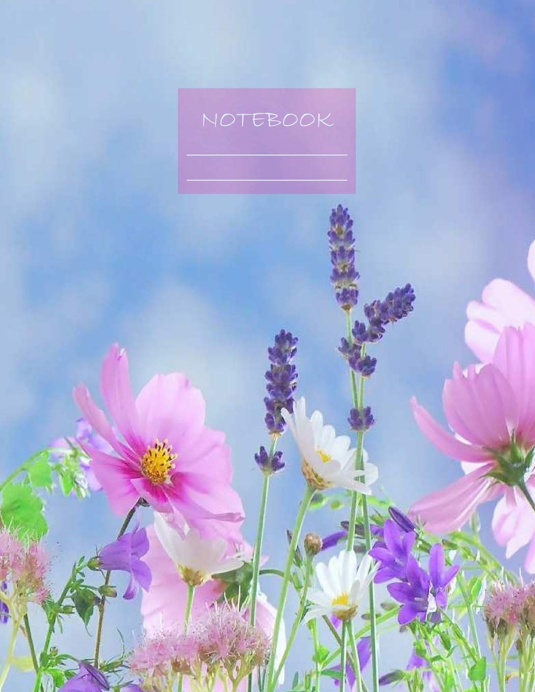 Notebook: Large notebook with 120 Lined pages. Wide ruled. Ideal for School notes, Journaling, Hand lettering, Calligraphy practice. Perfect gift. 8.5’ x 11.0’ (Large). (Flowers cover). Film, Art & Culture