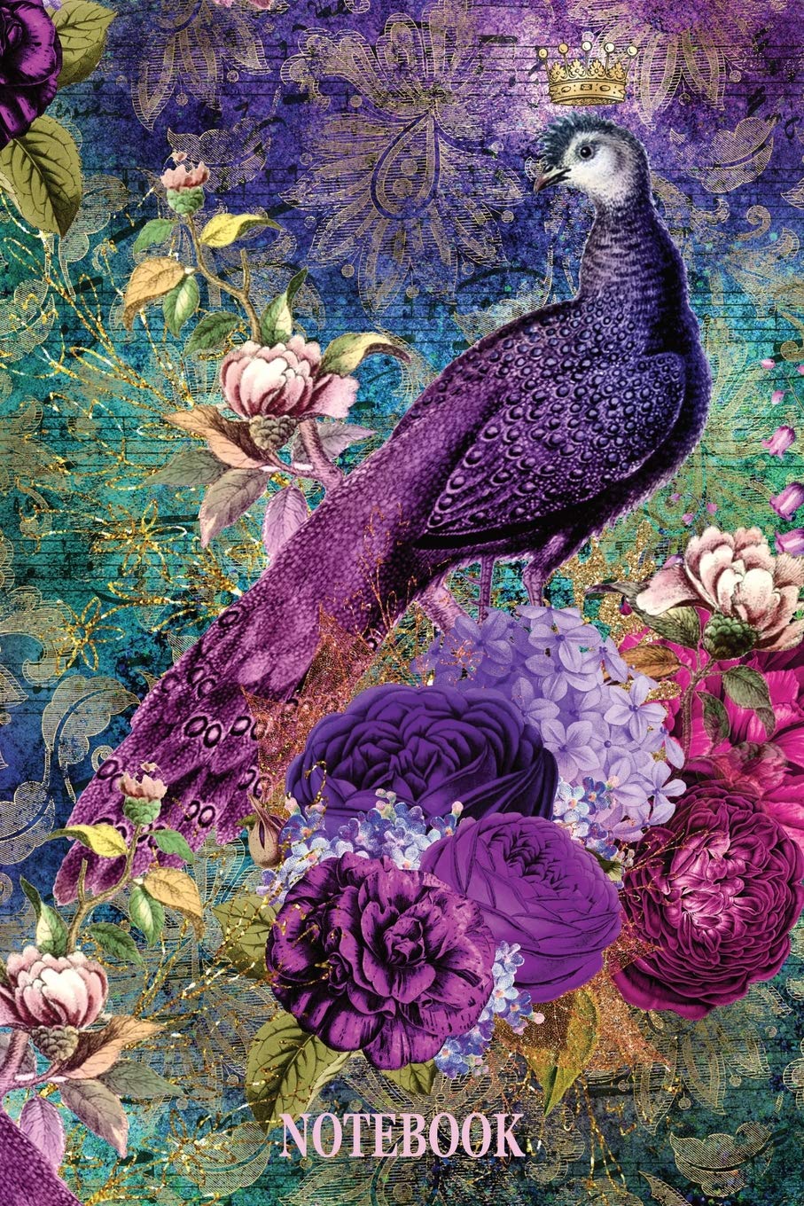 Notebook: Peacocks motifs, lined pages, Notebook or Journal for All Ages, dream/song writing book and more (Peacock 6" x 9" 150 lined pages, Band 5) Essays & Short Stories