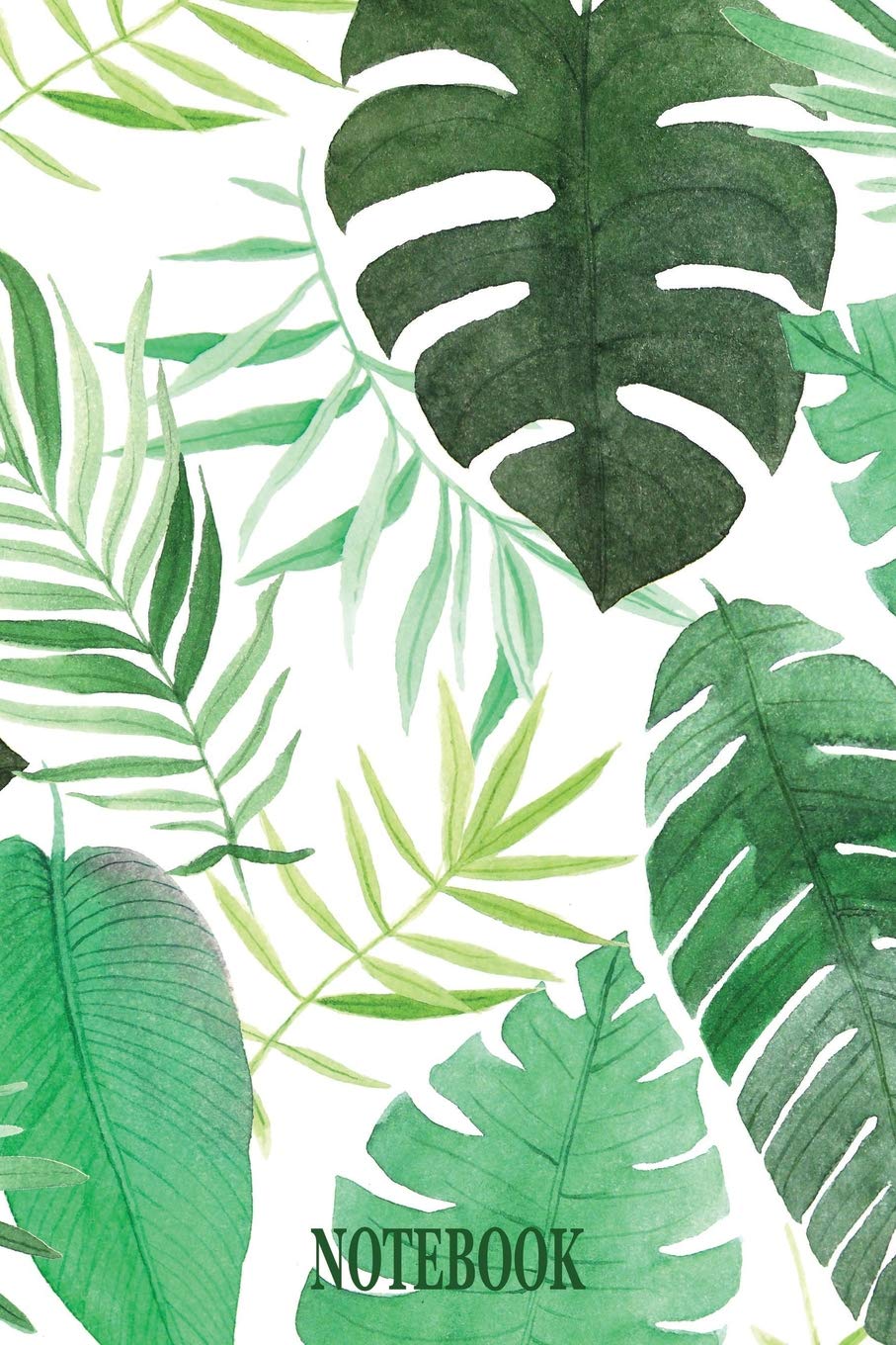 Notebook: Notebook and Journal for All Ages, Exercise and Composition Book and more (Leaves Patterned) (Tropical 6" x 9" 150 pages, Band 2) Essays & Short Stories