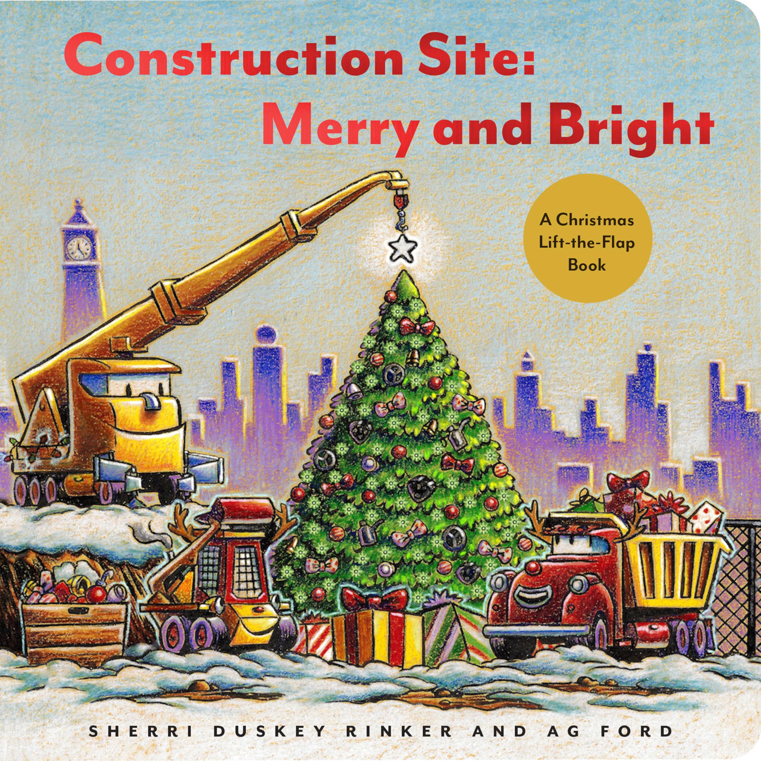 Construction Site: Merry and Bright: A Christmas Lift-the-Flap Book (Goodnight, Goodnight Construction Site) Non-fiction