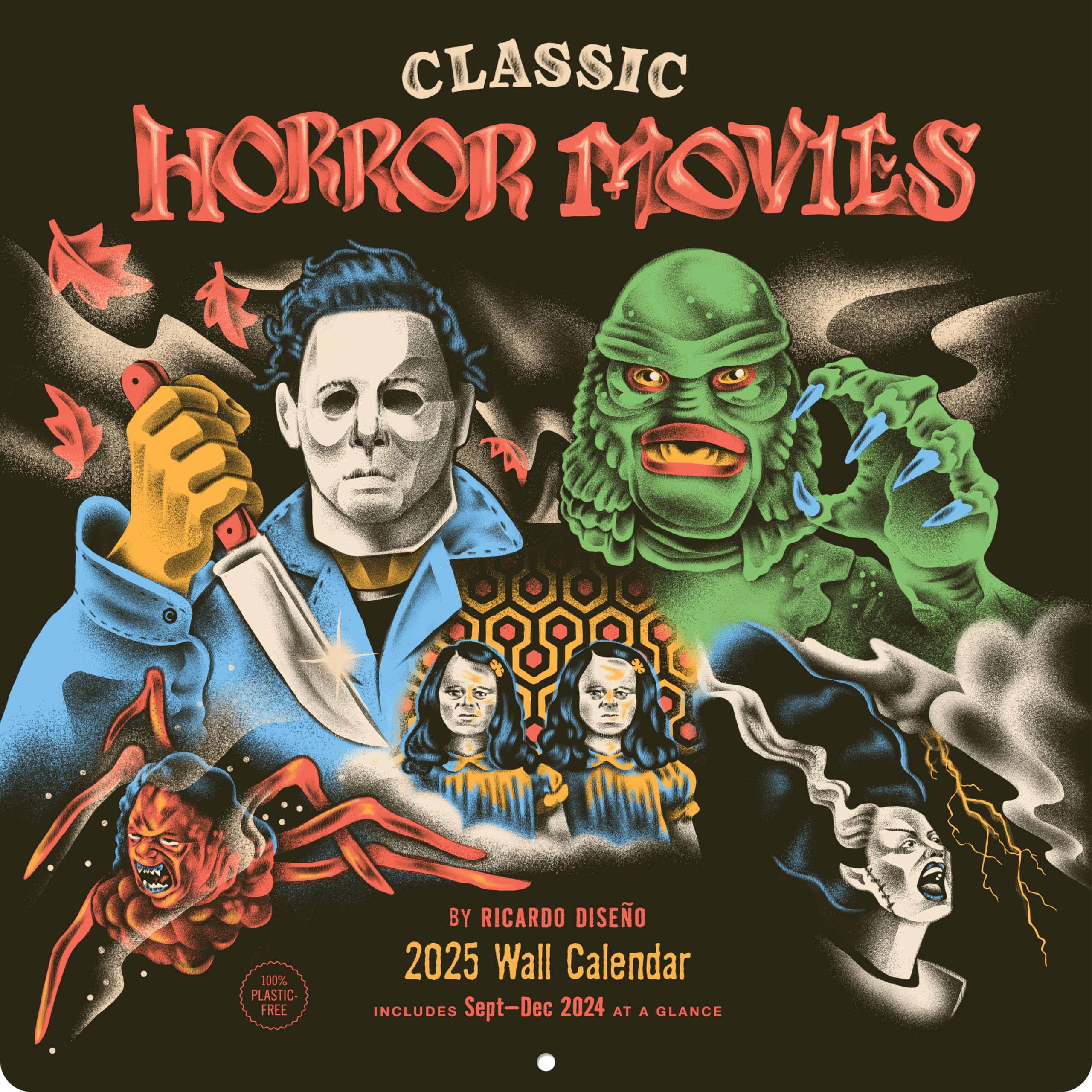 Classic Horror Movies 2025 Wall Calendar Horror & Mystery