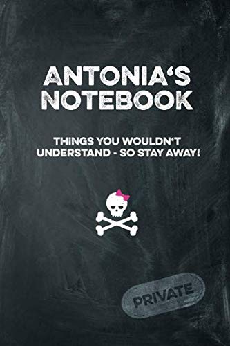 Antonia's Notebook Things You Wouldn't Understand So Stay Away! Private: Lined Journal / Diary with funny cover 6x9 108 pages Books