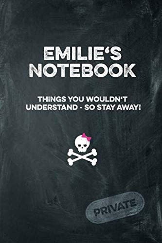 Emilie's Notebook Things You Wouldn't Understand So Stay Away! Private: Lined Journal / Diary with funny cover 6x9 108 pages Books