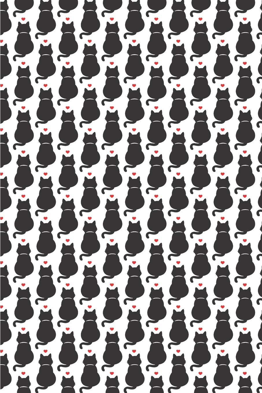 Cat Pattern - Cats from behind with hearts: Blank Lined Notebook for Cat Lovers and Pet Owners Books