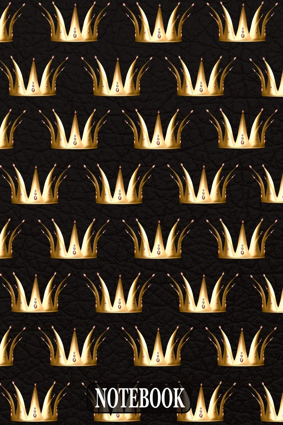 Notebook: Notebook and Journal for All Ages, Exercise and Composition Book and more (Black Leather Effect with Gold Coloured Crowns on Cover) (Leather Effect & Gold Crowns 6" x 9" 150 pages, Band 1) Contemporary literature