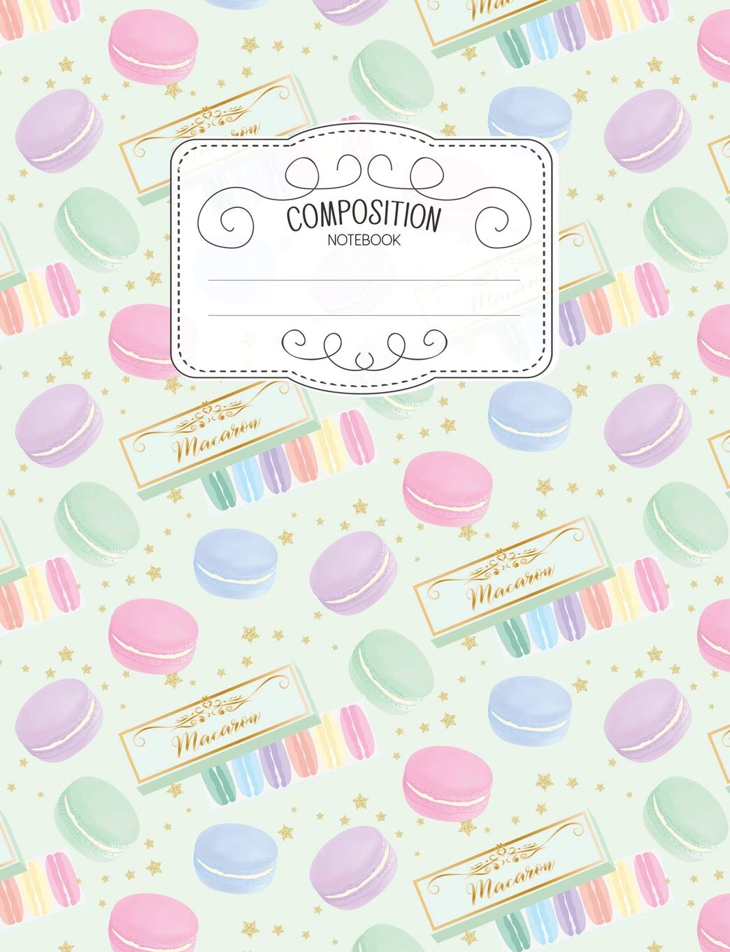 Composition Notebook: Kawaii College Ruled Narrow Line Comp Books for School - Rainbow Mint Macarons (Pastel Cute Journals for Students, Band 67) Books