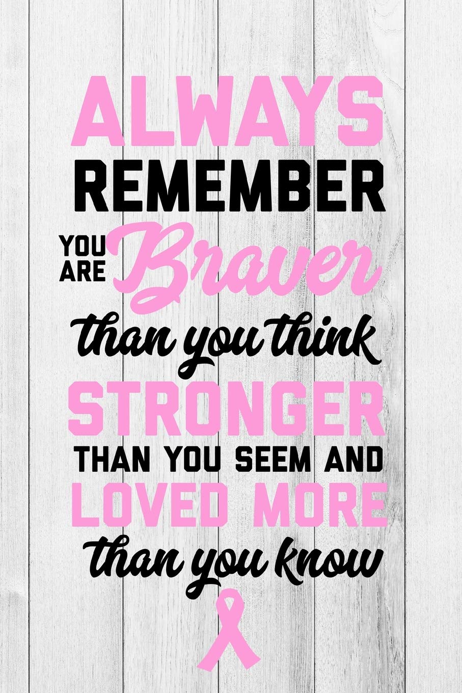 Always Remember You Are Braver Than You Think: Breast Cancer Journal To Write In For Women: 6x9 Inch, 120 Page, Blank Lined Notebook Medicine