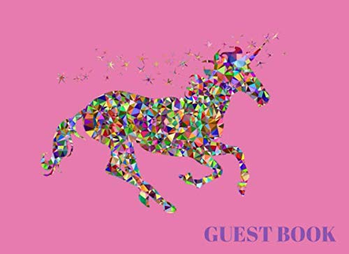 Guest Book: Unicorn: Guestbook for parties, retirement, events, celebrations, bridal shower, christening, baby shower Non-fiction