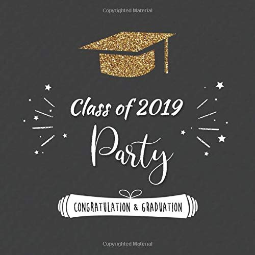 Class of 2019 Congratulation & Graduation: Guests Book Party for Keepsake Graduate Themed Education of University Horror & Mystery