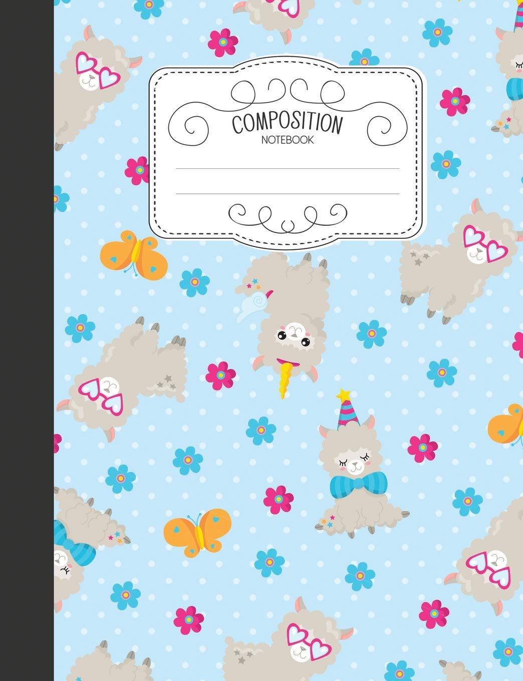 Composition Notebook: Kawaii Wide Ruled Comp Books for School - Hipster Llama Llamacornn (Cute & Adorable Journal for Kids - Blank Lined, Band 23) Books