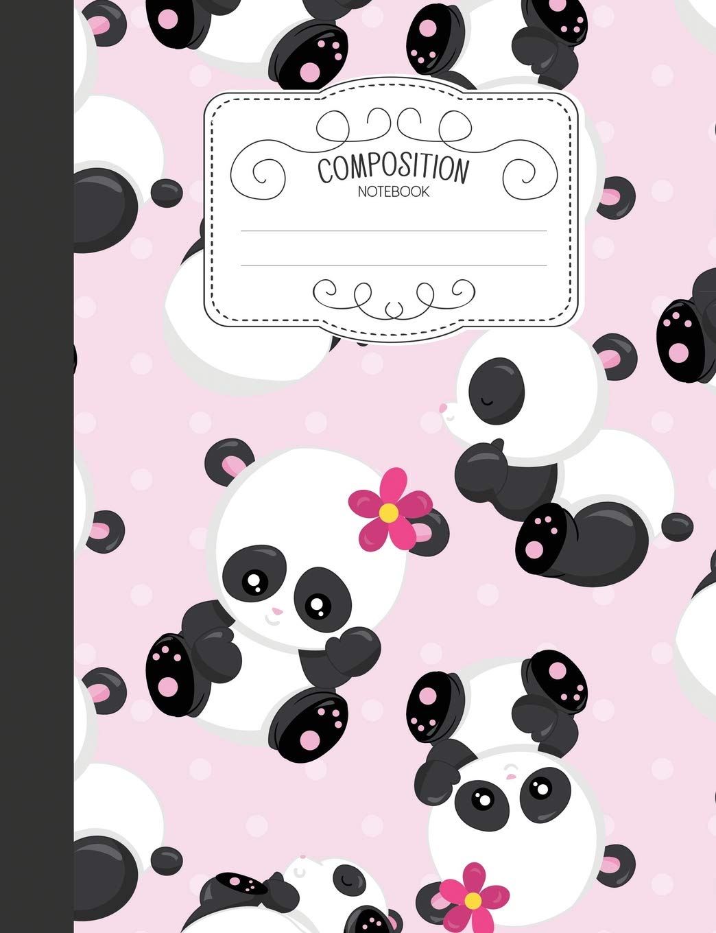 Composition Notebook: Kawaii Wide Ruled Comp Books for School - Panda Girl Pink (Cute & Adorable Journal for Kids - Blank Lined, Band 35) Books
