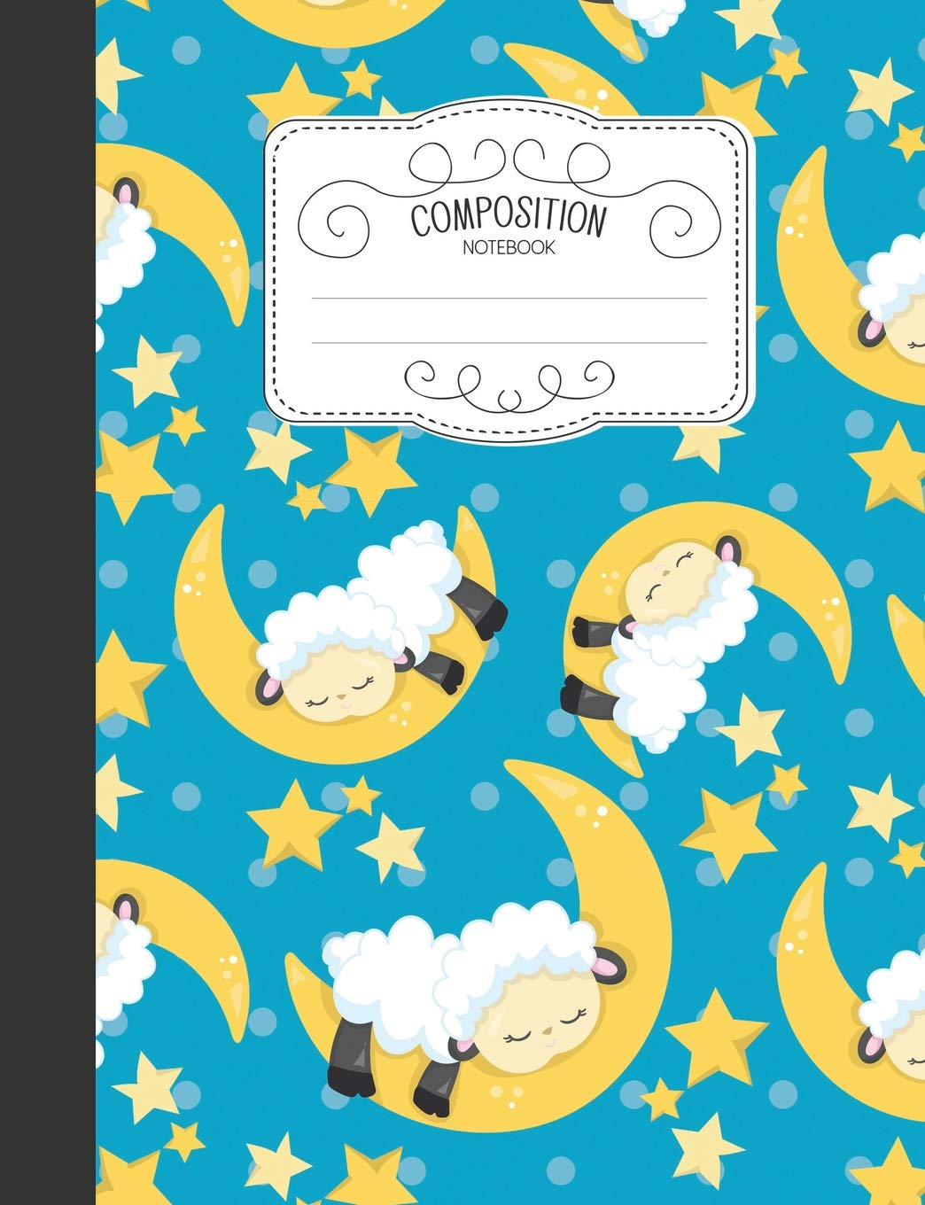 Composition Notebook: Kawaii Wide Ruled Comp Books for School - Sheep And Moon (Cute & Adorable Journal for Kids - Blank Lined, Band 38) Books