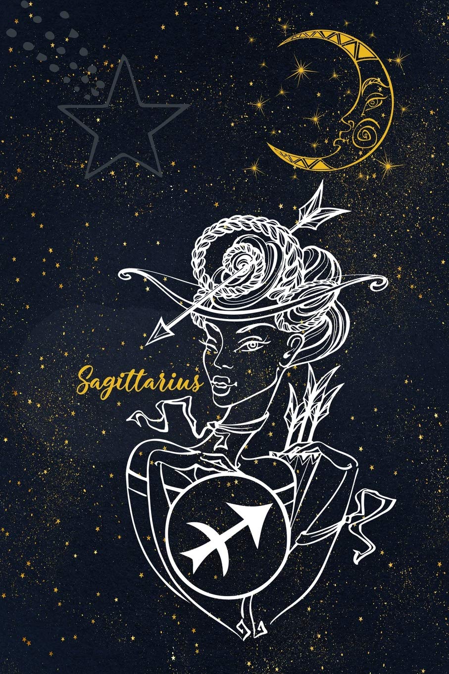 Sagittarius: Horoscope Zodiac Notebook Journal Diary 6" x 9" Wide Ruled Blank Line Paper 130 Pages Essays & Short Stories