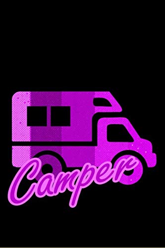 Camper: Bullet Diary I Notizbuch I Tagebuch I 124 linierte Seiten mit Inhaltsverzeichnis I Motiv: rosa Wohnmobil Camping & Survival