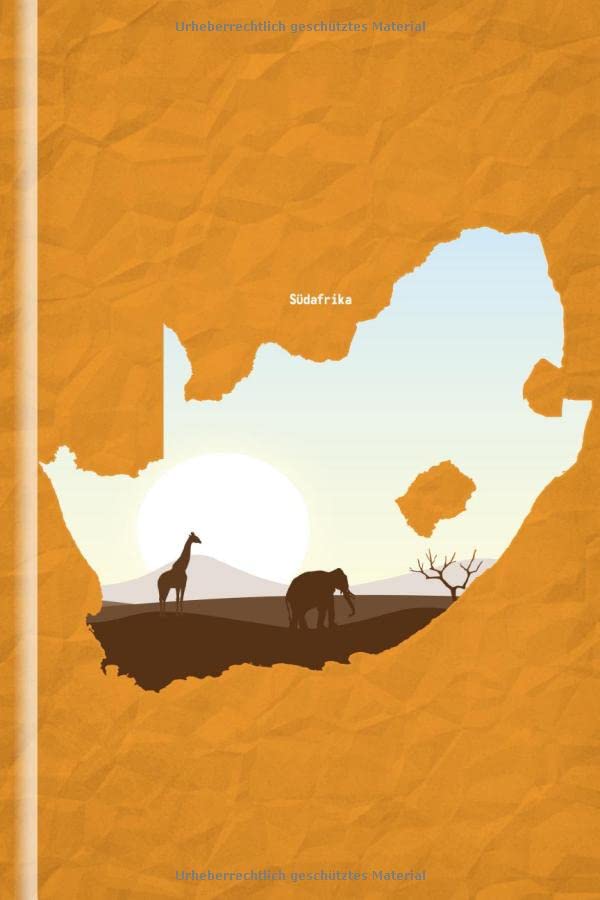 Südafrika: Design Notizbuch Südafrika; 130 Seiten, liniert, Creme-Ton; 6x9 (ca DIN A5); Cover in Südafrika-Gestaltung Mathematics