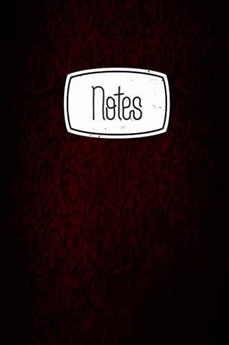 Notes: Gothic Blood Red Grunge Fleur de lis 120 Blank Lined Page Softcover Notes Journal, College Ruled Composition Notebook, 6x9 Blank Line Design Cover Note Book Religion & Esotericism