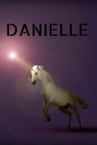 Danielle: Personalised Unicorn Cover Notebook | 160 Ruled Pages | 6x9 Journal | Paperback Diary | Glossy Finish Essays & Short Stories