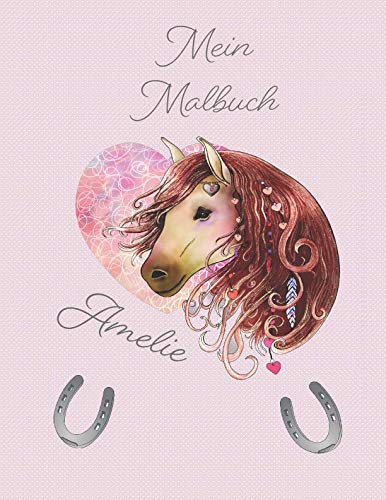 Mein Malbuch Amelie: Personalisiertes Malbuch für Amelie zum Kritzeln und malen für die kleinen und sammeln der Kunstwerke in einem gebundenem Buch Pets