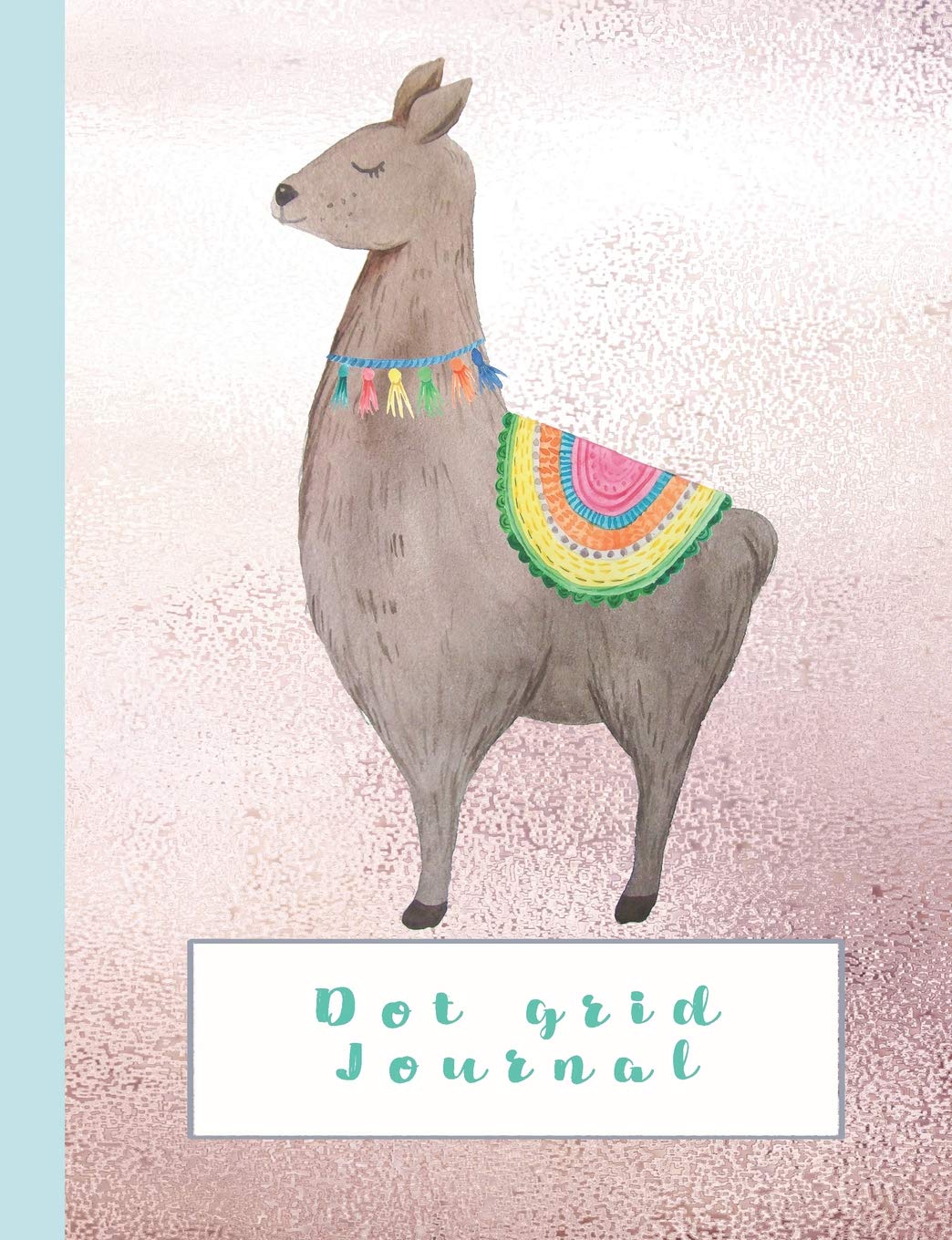Dot grid journal: Dot grid journal notebook for mythical creatures and animal lovers - 7.44 x 9.69" - Brown llama alpaca on sparkle pink background Essays & Short Stories