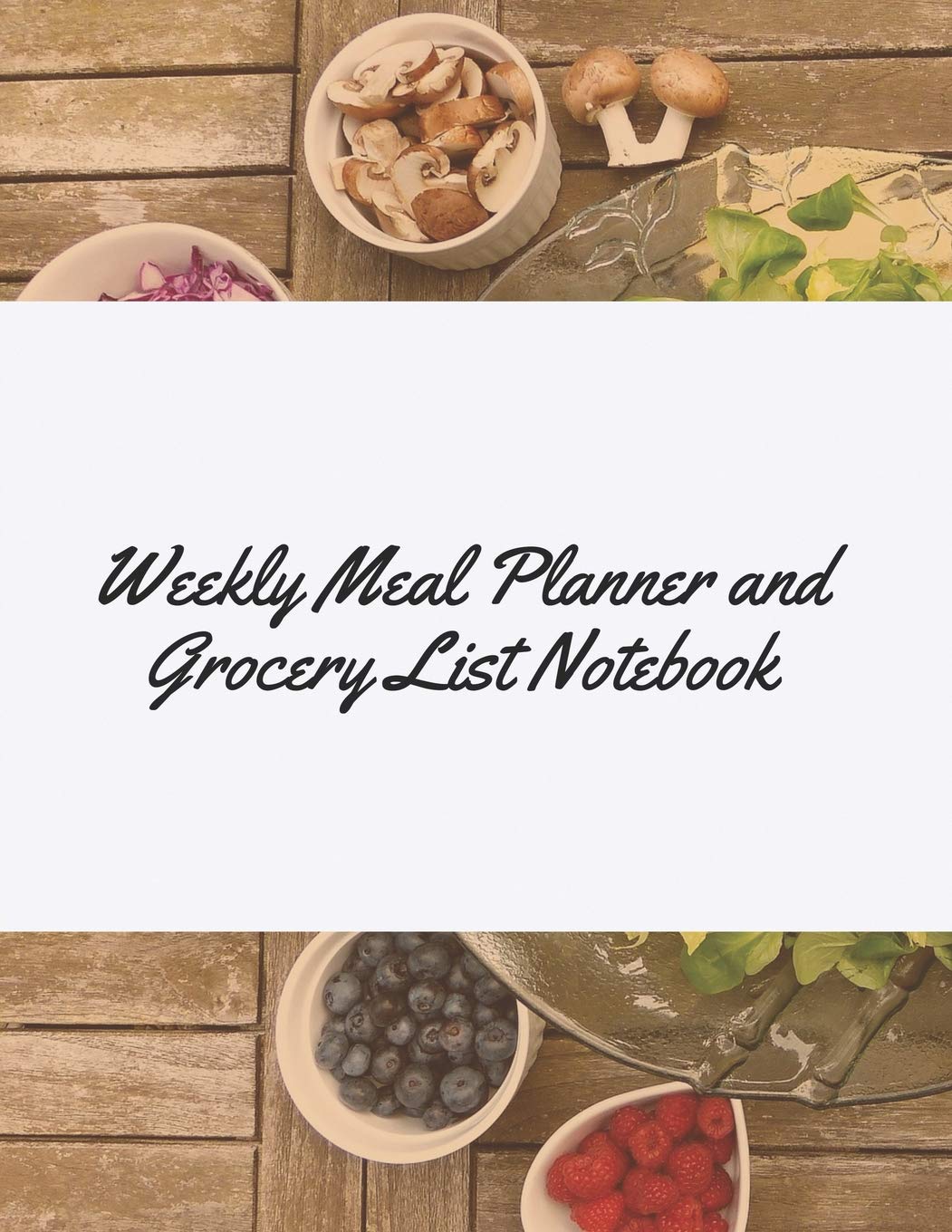 Weekly Meal Planner and Grocery List Notebook: Track and Plan Your Meal Weekly 100 Pages Food Planner 8.5 x 11 Inches (Volume 8) Leisure, Home & Garden