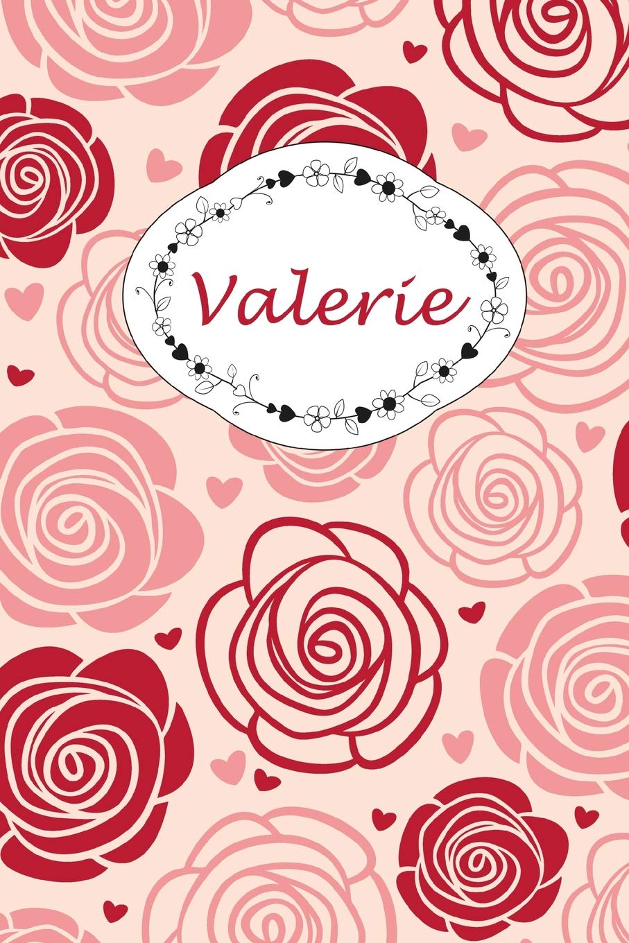 Valerie: Personalisiertes Notizbuch / 150 Seiten / Punktraster / ca DIN A5 / Rosen-Design Hobbies & Crafts