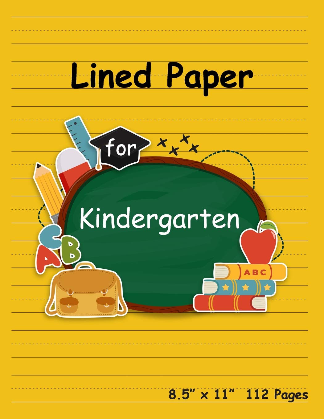 Lined Paper Kindergarten: Practice Handwriting For Girls Boys and Kindergarten| Blank Handwriting Printing Workbook (Composition Notebook Dotted Line, Band 3) Non-fiction