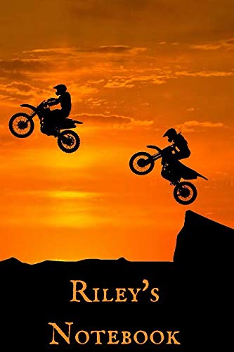 Riley's Notebook: Personalised Motocross Bike Cover Notebook | 160 Ruled Pages | 6x9 Journal | Paperback Diary | Glossy Finish Essays & Short Stories
