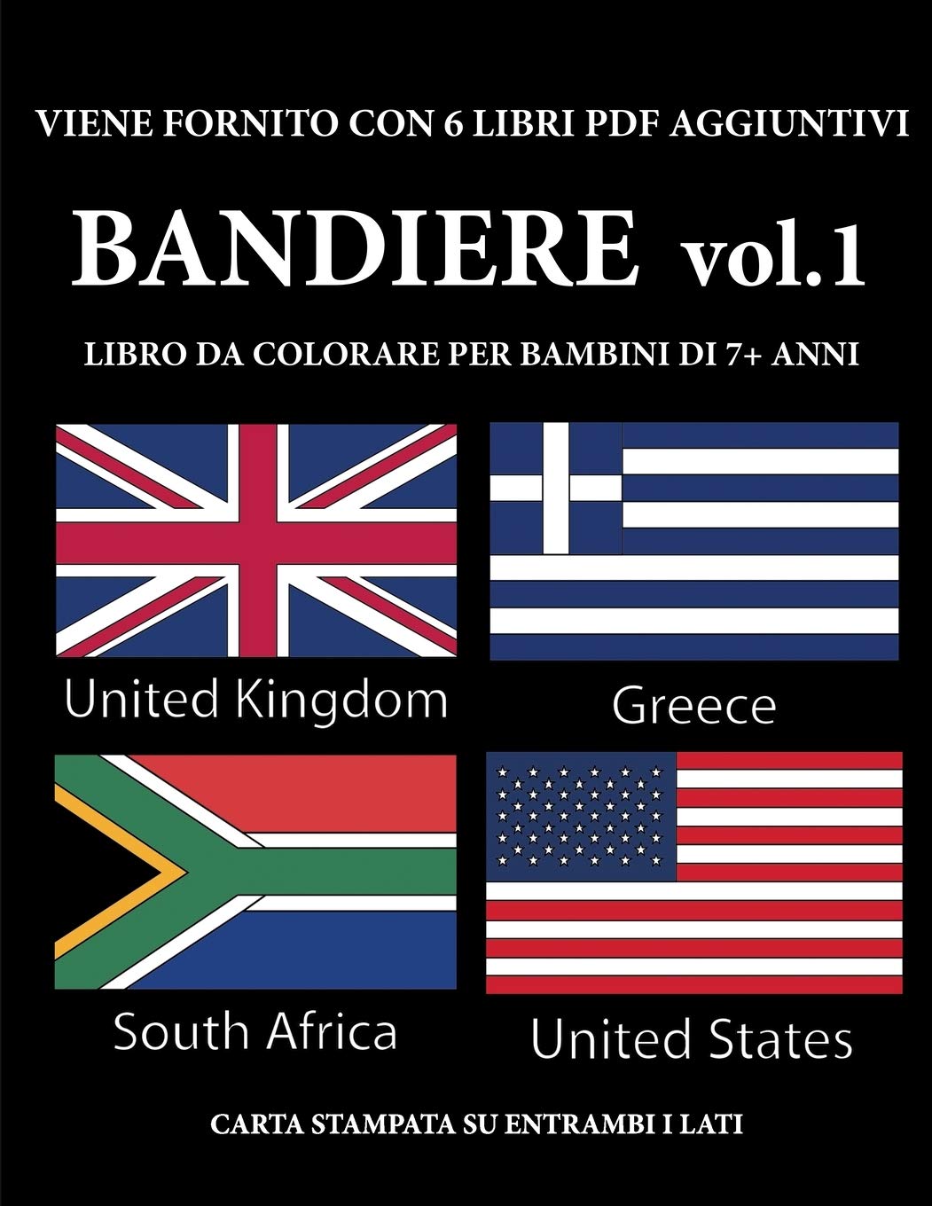 Libro da colorare per bambini  di 7+ anni (Bandiere Volume 1) Study Guides