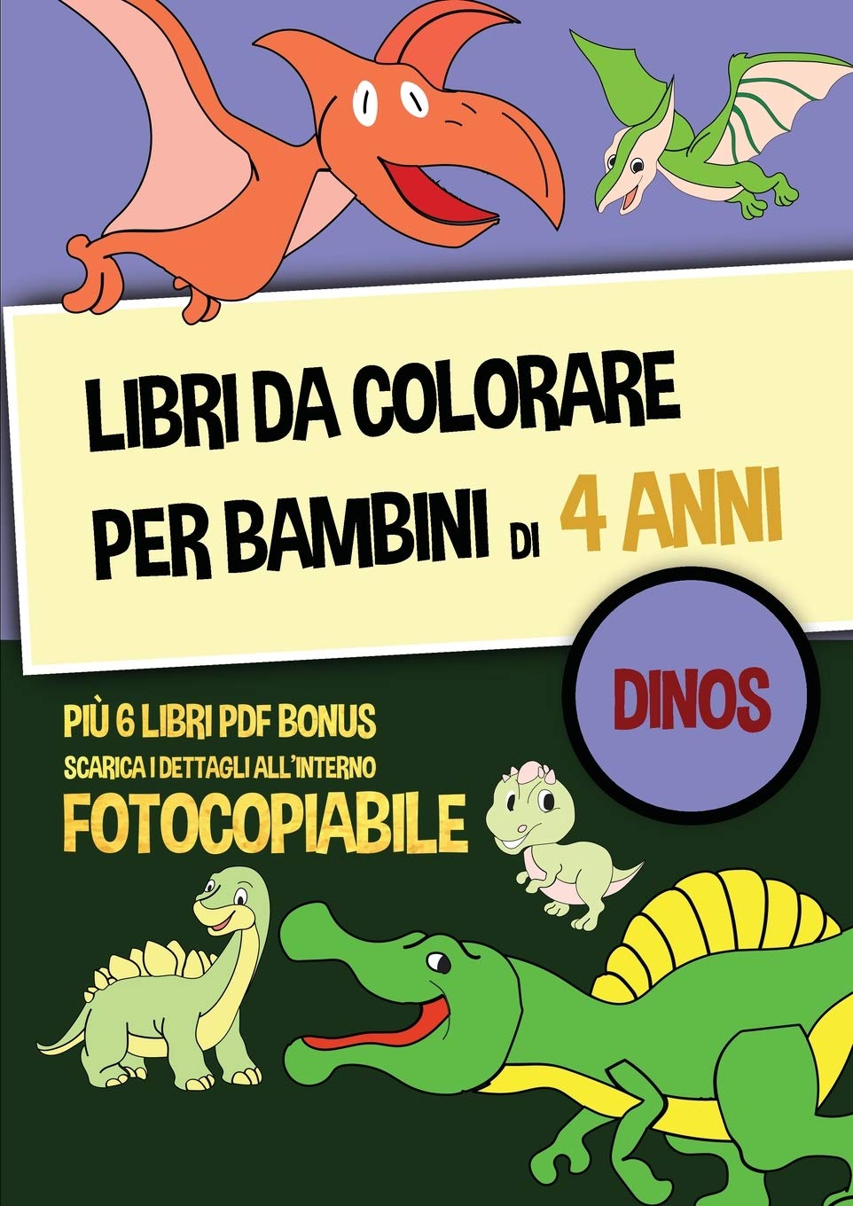 Pagine da colorare dinosauri (Pagine da colorare per bambini): Questo libro ha 40 pagine di pittura ballerine per bambini dai quattro anni in su. Study Guides