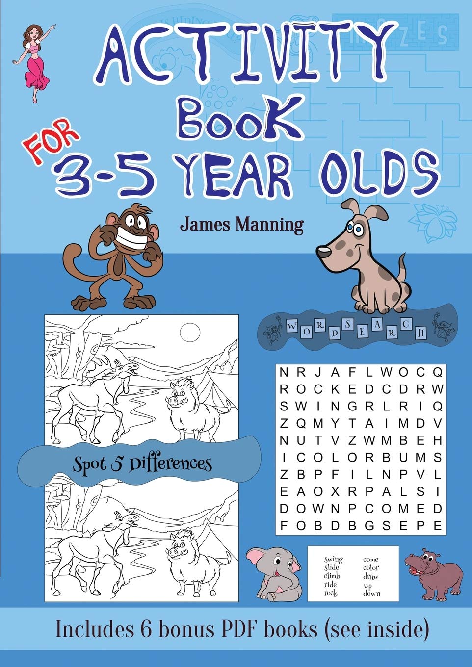 Activity Book for 3 - 5 Year Olds: This book has over 80 puzzles and activities for children aged 3 to 5. This will make a great educational activity Tiptoi & Games