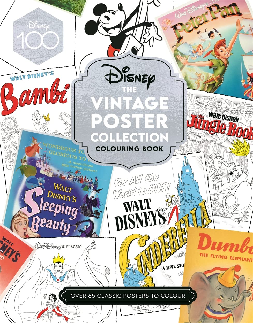 Disney The Vintage Poster Collection Colouring Book Film, Art & Culture