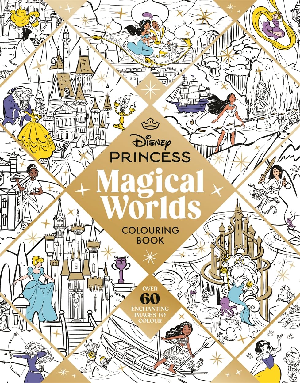 Disney Princess Magical Worlds Colouring Book Hobbies & Crafts