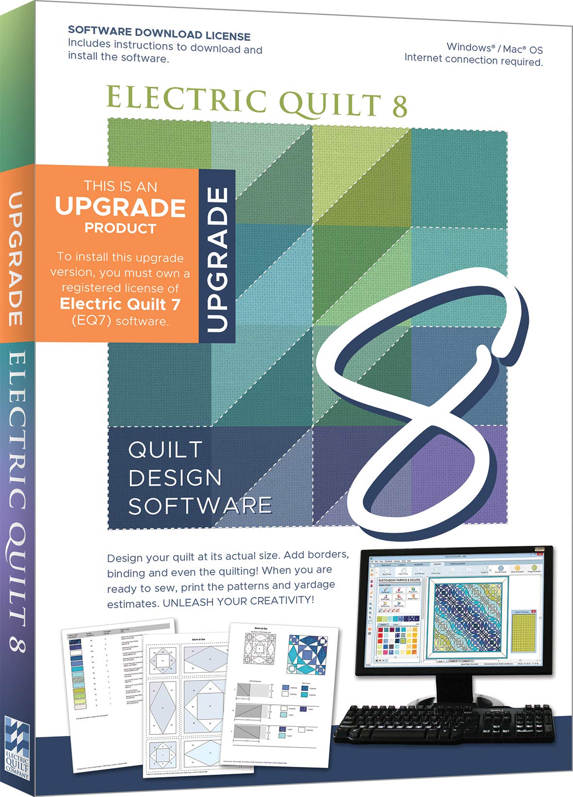 Electric Quilt 8 (EQ8) Upgrade Quilt Design Software: (Eq7 to Eq8) Computer Science
