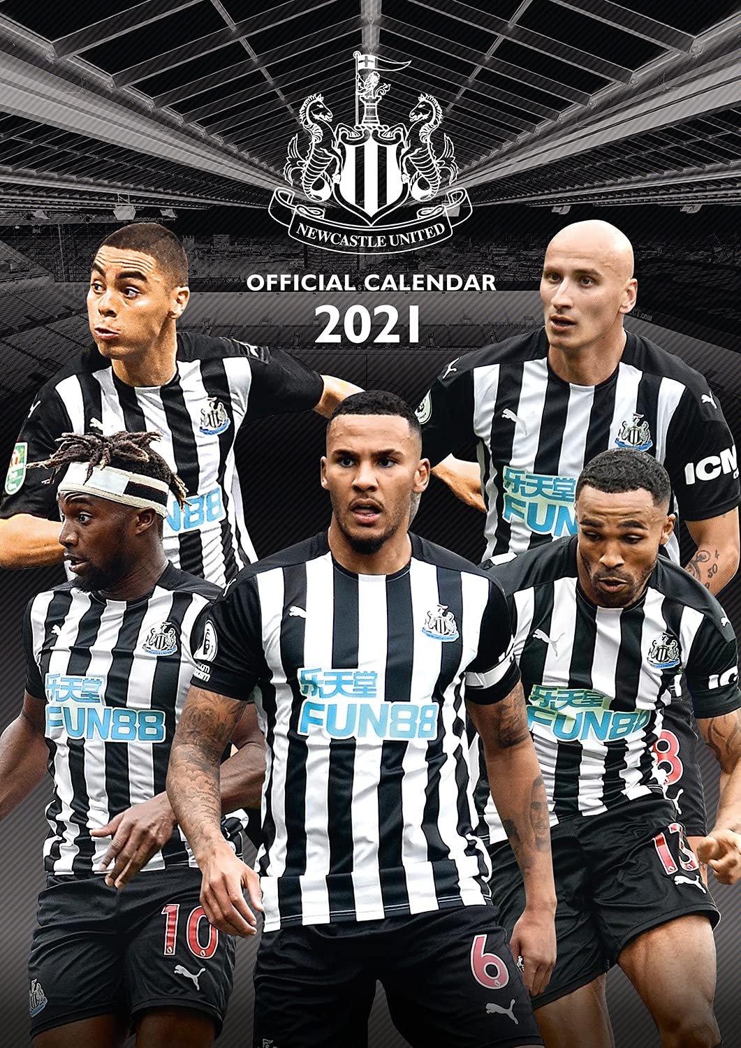 Official Newcastle 2022 Calendar - Month To View A3 Wall Calendar (The Official Newcastle United FC A3 Calendar 2022) Leisure & Fun